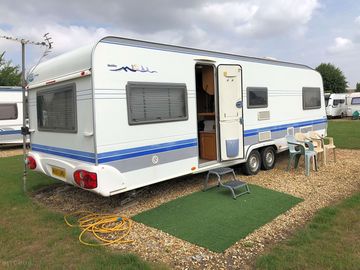 Exterior of Hobby caravan