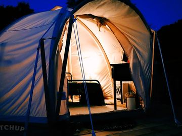 Bell tent exterior