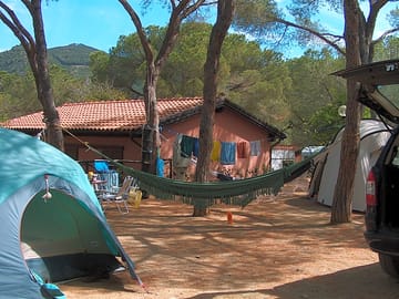 Camping pitches near the facilities
