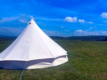 View of the yurts