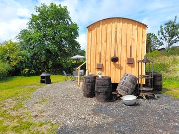 Shepherd's hut exterior
