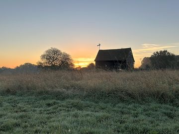 Sunset at the site