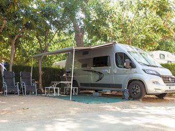 Spacious, shaded pitch