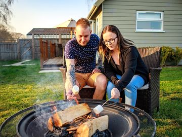 Fire pit and private terrace
