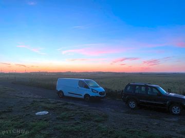 Sunset at the site