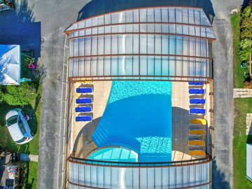 Aerial photo of the swimming pool