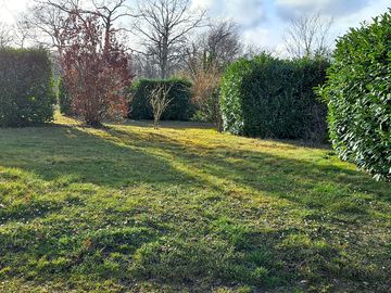 Pitches separated by high hedges