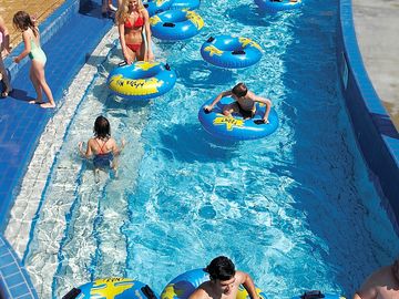 The lazy river at the waterpark