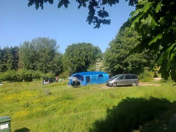 Hardstanding area is slightly raised