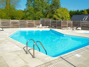The swimming pool and sun deck