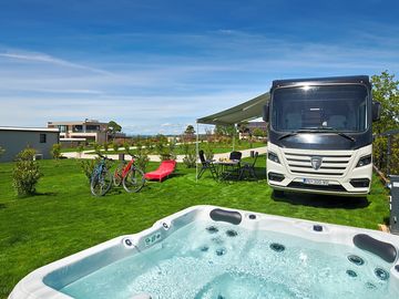 Luxury view pitch with hot tub