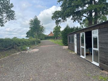 View across the site to the harrington arms pub