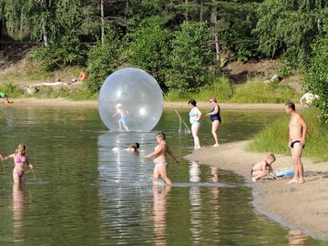 Swimming and activities in the lake