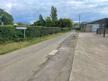 Entrance to the site on the left