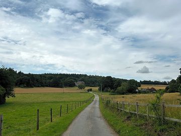 The view from the road leading up to the campsite