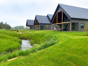 Cabins in a row