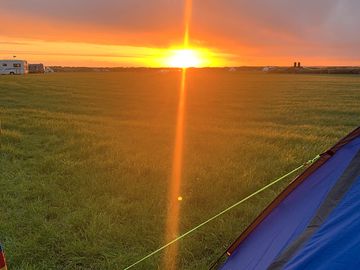 Sunset in camping
