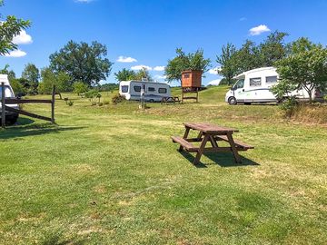 Picnic table on the pitches