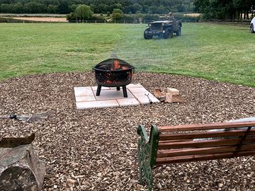 Seating area and firepit