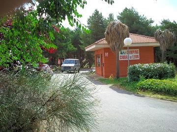 Campsite entrance and reception