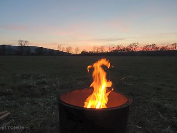 Firepit at sunset