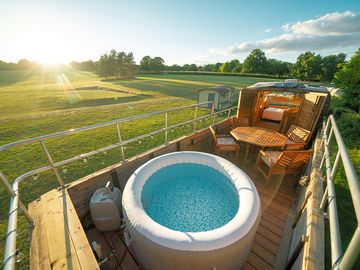 View from the rooftop hot tub