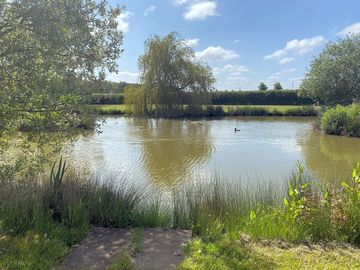 View of a fishing lake