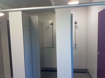 Hot showers available