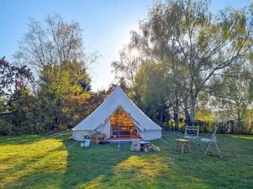 Plenty of space to relax around your bell tent