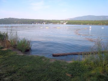View of lake from the park