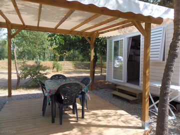 Covered outdoor seating