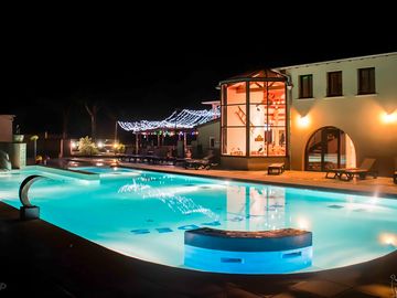 Pool at night