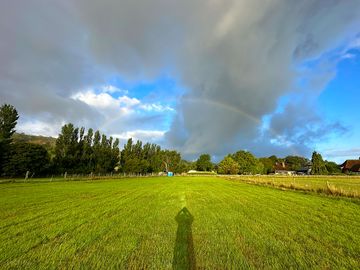 Rainbow over the farm