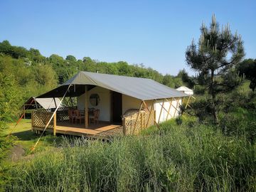 Spacious safari tent