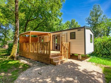 Cabin exterior with decking
