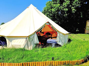 Bell tents outside