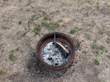 Firepits on every pitch, and wood is available