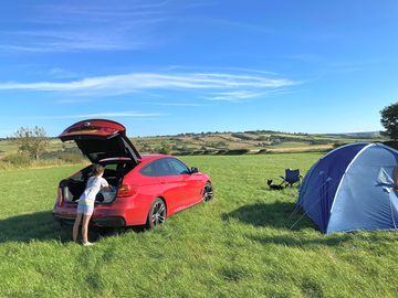 Large pitches with plenty of space and great countryside views