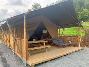 Safari tent exterior