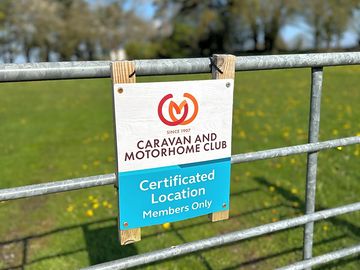Access gate to caravan site.