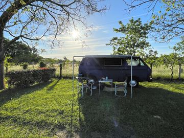 Quiet pitch with a fantastic view