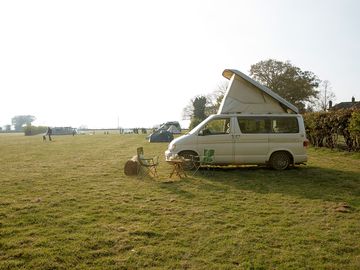 Campervan pitch with plenty of space