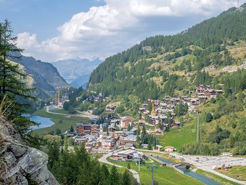 The view down to tignes in the valley