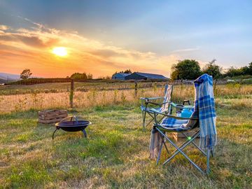 Sunset by the firepit