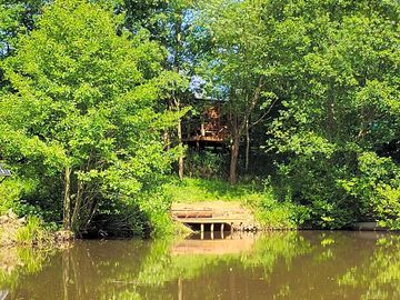 Shepherd's hut by the lake