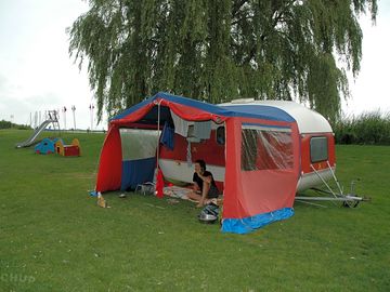 Spacious grass pitches