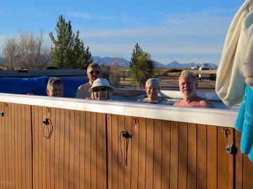 Relax in the hot tub