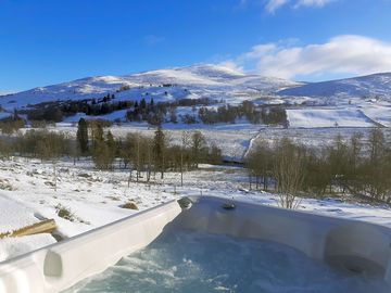 Scots Pine Hot Tub in Winter