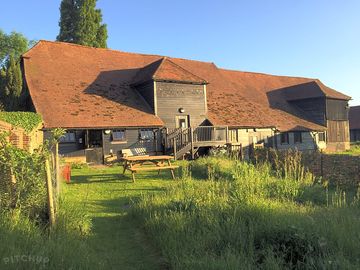 Gardens behind the barn