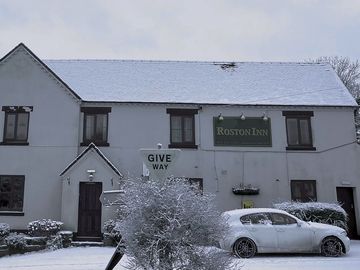 Pub in the snow